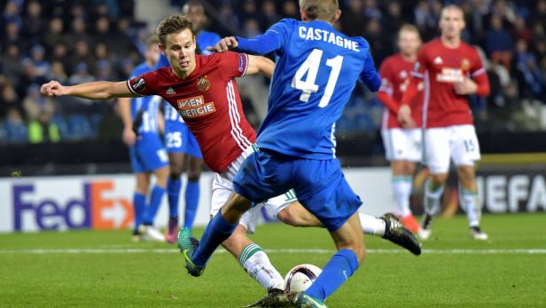 Louis Schaub konnte in Genk überhaupt keine Akzente im Rapid-Spiel setzen.