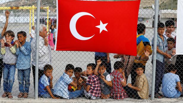 Flüchtlinge in einem türkischen Camp.