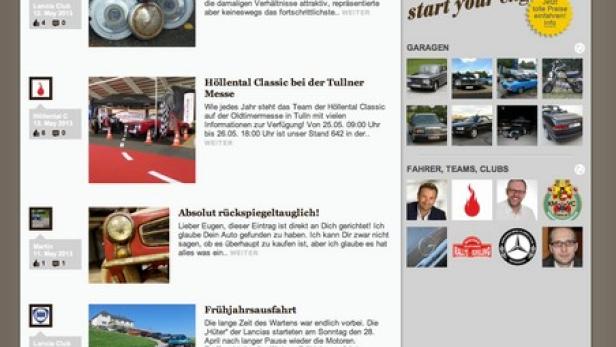 Die Webseite Herrenfahrer.com, ein Roadbook für Oldtimer und Youngtimer.