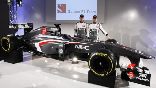 Nico Hülkenberg (li.) und Esteban Gutierrez bei der Präsentation des neuen Boliden.