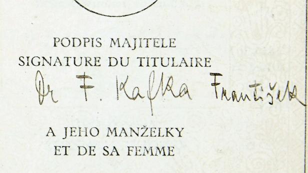 In seiner Unterschrift übersetzte Kafka gleich den Vornamen Franz ins Tschechische.