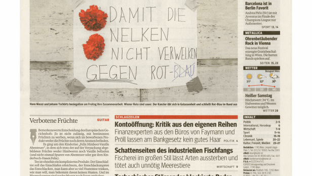 Schlagzeile vom 06.06.2015Roter FrustKurier