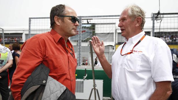 Helmut Marko (re.) im Gespräch mit Ex-Formel-1-Pilot Gerhard Berger.
