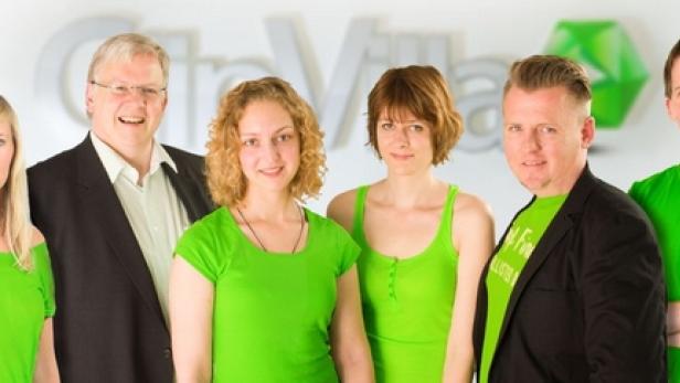 Katarina Keese, Jens Eckhoff (Geschäftsführer), Dominique Schumann, Kathrin Jetzinger, Jens Neumann (Geschäftsführer), Christian Wedelich, das ClipVilla-Team. (c: clipvilla)