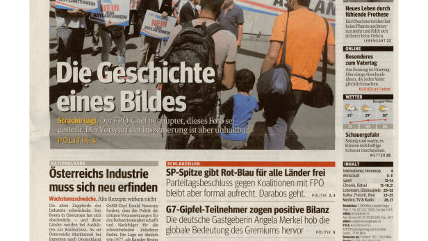 Schlagzeile vom 09.06.2015Die Geschichte eines BildesKurier
