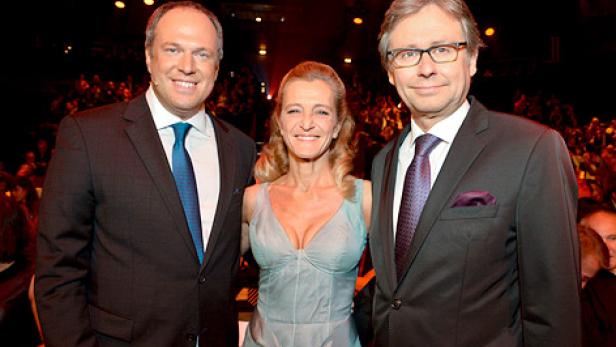 Richard Grasl, Kathrin Zechner und Alexander Wrabetz im Rahmen der Präsentation des Programmes für 2013. (c: orf/ramstorfer)