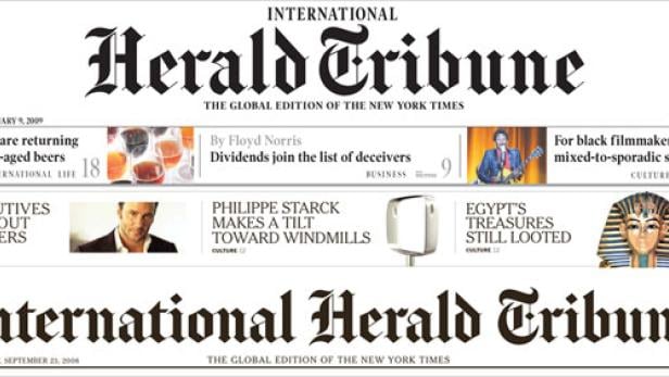 International Herald Tribune wird International New York Times