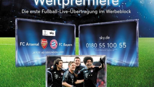 Sky platziert Live-TV-Spots in Fremdprogrammen