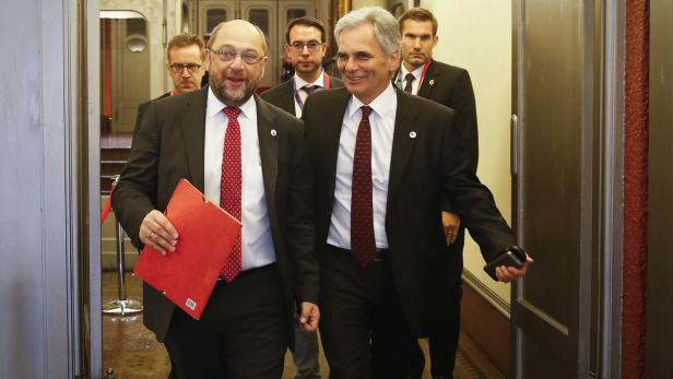 Martin Schulz und Ex-Kanzler Werner Faymann.
