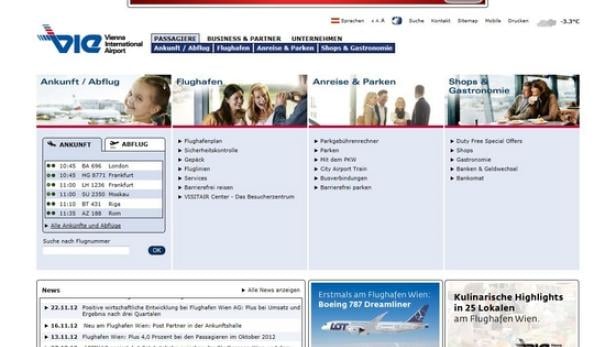 Flughafen Wien ordnet Viennaairport.com-Vermarktung