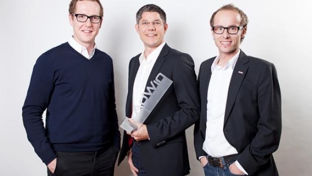 AdWins einst und jetzt: Martin Dechant (ikp Vorarlberg), Simon Ender (Ender Werbung) und Michael Moosbrugger (Fachgruppe Werbung und Marktkommunikation Wirtschaftkammer Vorarlberg) (c: wkv - gmeiner)