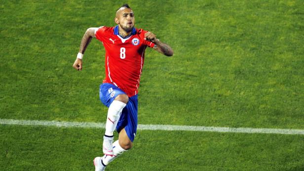 Arturo Vidal erzielte das 1:0 für Chile.