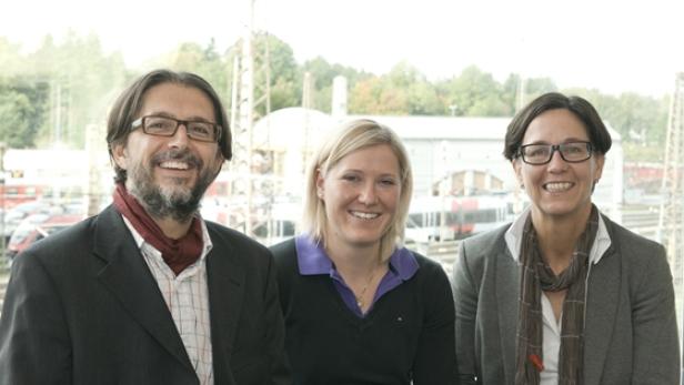 Gerhard Scheuer (Markenstellwerk), &quot;Gold-Fischi&quot; Andrea Fischbacher (ÖSV), Karin Abraham (Markenstellwerk) (c: markenstellwerk)