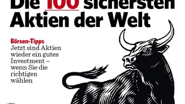 Das Cover des „Format“-Magazins zeigt einen Bullen und den Titel „Die 100 sichersten Aktien der Welt“.