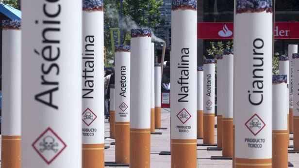 Anti-Tabak-Installation in Uruguay: Starker Rückgang der Raucher.