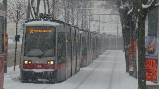 Viel Schnee in Wien und Umgebung