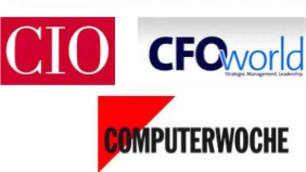 Logos verschiedener IT- und Finanzpublikationen wie TecChannel und Computerwoche.