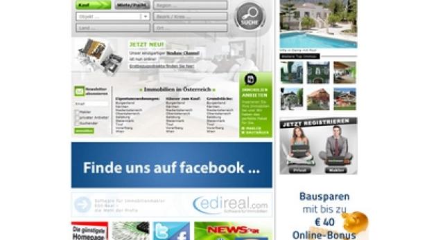 Die Startseite von Immversum, einer Website für Immobilien in Österreich.
