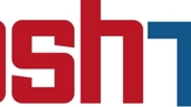 Das Logo von Cash TV mit roter Schrift und blauem Häkchen.