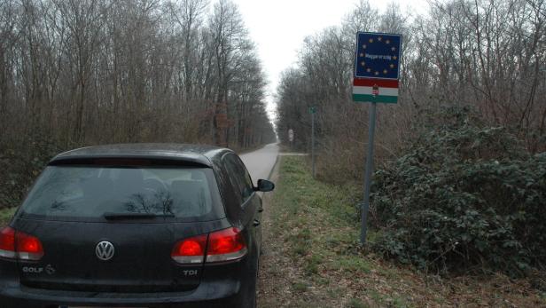 Beim Grenzübergang Nikitsch-Und (Ungarn) wird kontrolliert