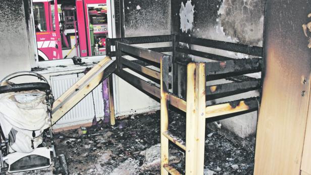 Das Kinderzimmer wurde bei dem Brand zerstört