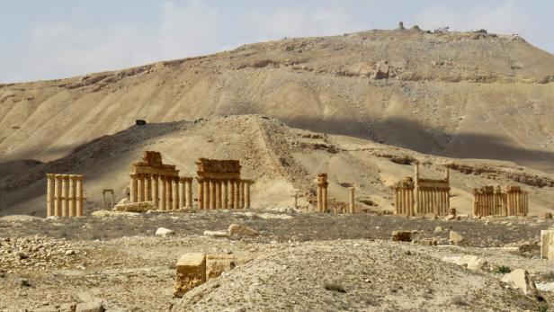 Blick auf Palmyra nach der Rückeroberung (März 2016).