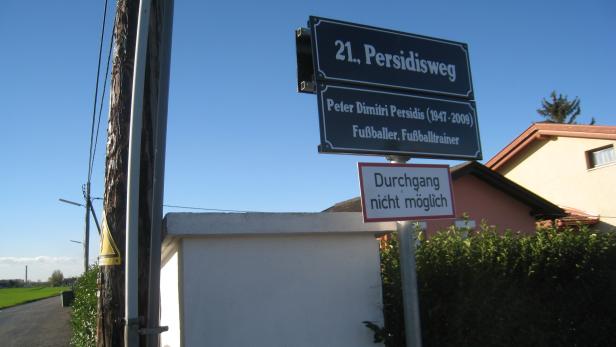 Persidisweg in Wien-Floridsdorf: Von entrischer Pampa ist man hier weit entfernt