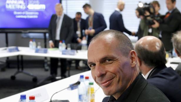 Griechenlands Finanzminister Yanis Varoufakis bei der Hauptversammlung des Euro-Rettungsschirms ESM in Luxemburg.