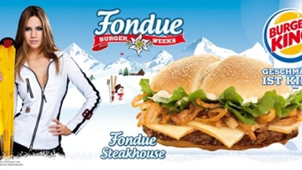 Burger King - Fondue Burger Weeks - Plakat-Sujet - Manfred Baumann - Kerstin Cook (c: burger king)