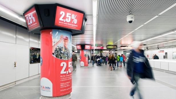 ING-DiBa Austria - Station Branding - U-Bahn-Station Messe Wien - Gewista (c: gewista)