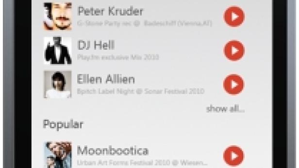 play.fm - App - Windows Phone 7