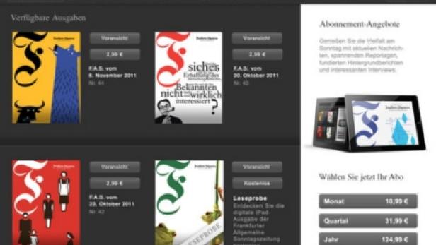 Frankfurter Allgemeine Sonntagszeitung - iPad-App - App-Edition