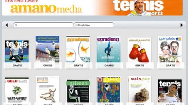 amano media - iPad - Magazin-Kiosk - Special Interest