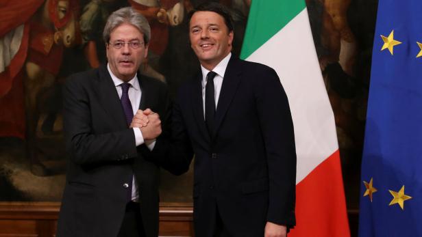 Paolo Gentiloni und Matteo Renzi.