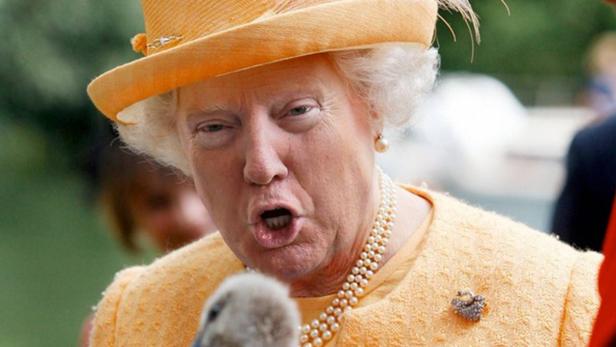 Wenn die Queen Trumps Gesicht bekommt