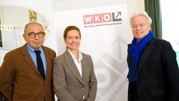 Mariusz Jan Demner (Demner, Merlicek &amp; Bergmann), Angelika Sery-Forschauer (FV Werbung und Marktkommunikation), Michael Himmer (Obmann Fachgruppe Werbung und Marktkommunikation Wien) (c: wko)
