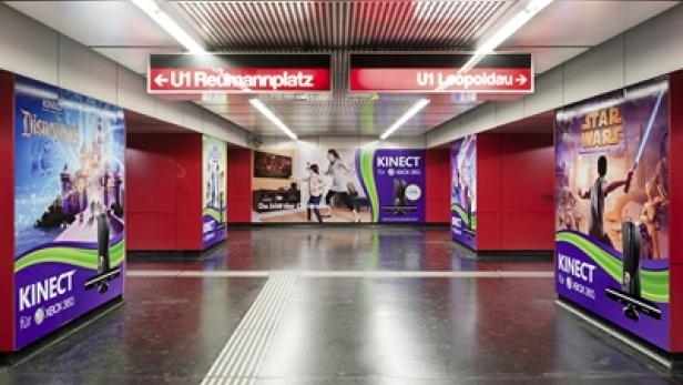 Microsoft - Kinect - Station Branding - Universal McCann - Gewista - Wien Stephansplatz