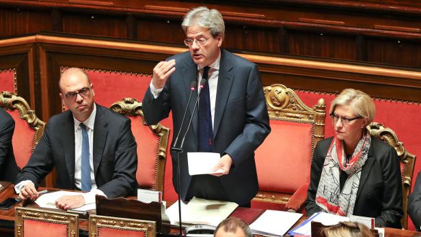 Italiens Premier Paolo Gentiloni im Parlament.