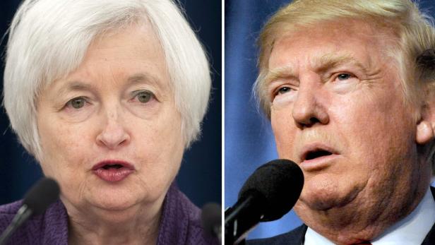 Werden keine Freunde mehr: Fed-Chefin Yellen, design. Präsident Donald Trump