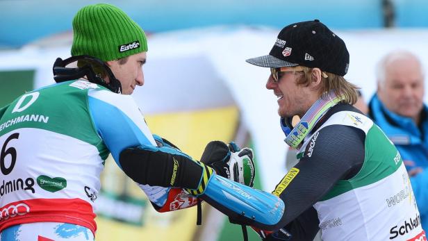 Rivalen der Rennbahn: Marcel Hirscher (li.) und Ted Ligety haben großen Respekt voreinander. Beide versuchen, hinter die Erfolgsgeheimnisse des anderen zu kommen, was angesichts ihres Tüftlergeists eine gewaltige Aufgabe ist.