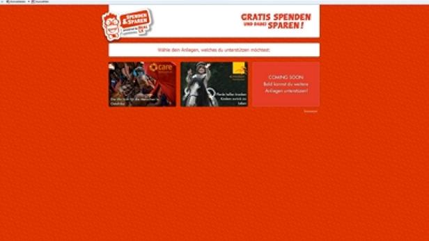 Spendenundsparen.at - Deal LX - Goldbach Interactive Austria - Landingpage