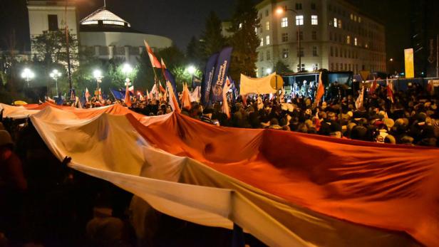 Proteste in Warschau