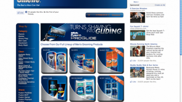 Procter &amp; Gamble - F-Commerce - Gillette-Shop Facebook (c: socialcommercetoday.com)
