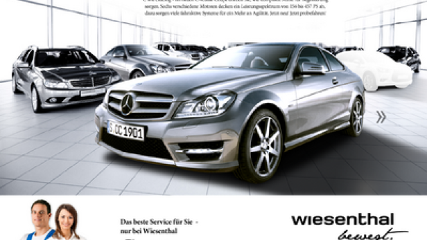 Wiesenthal - Online-Kampagne - Werbeträger: WirtschaftsBlatt deluxe iPad-App - Kreativagentur: Wiener Digital Manufaktur