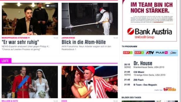 News.at - Startseite - Relaunch Juni 2011 - vi knallgrau - dform
