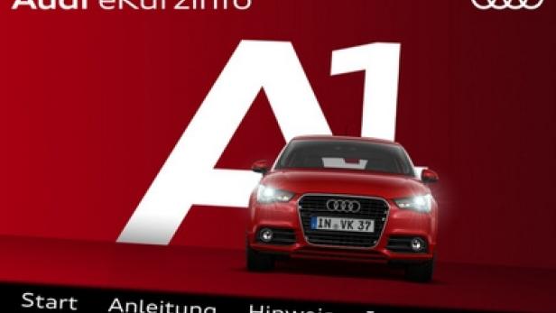 Audi A1 - iPhone App - AudiKurzinfo (c: audi ag)