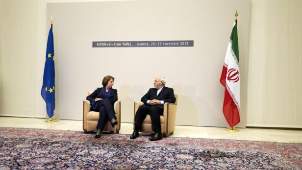 EU-Außenbeauftragte Catherine Ashton und Irans Außenminister Mohammed Javad Zarif