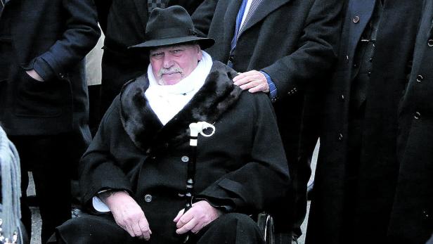 Willi Schäffel beim Bachheimer-Begräbnis vor einem Jahr