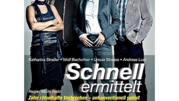 Das Cover der DVD-Box zur österreichischen Krimiserie „Schnell ermittelt“ mit den Hauptdarstellern.