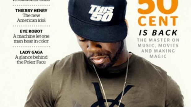 Das Cover des Red Bulletin Magazins mit 50 Cent im April 2011.